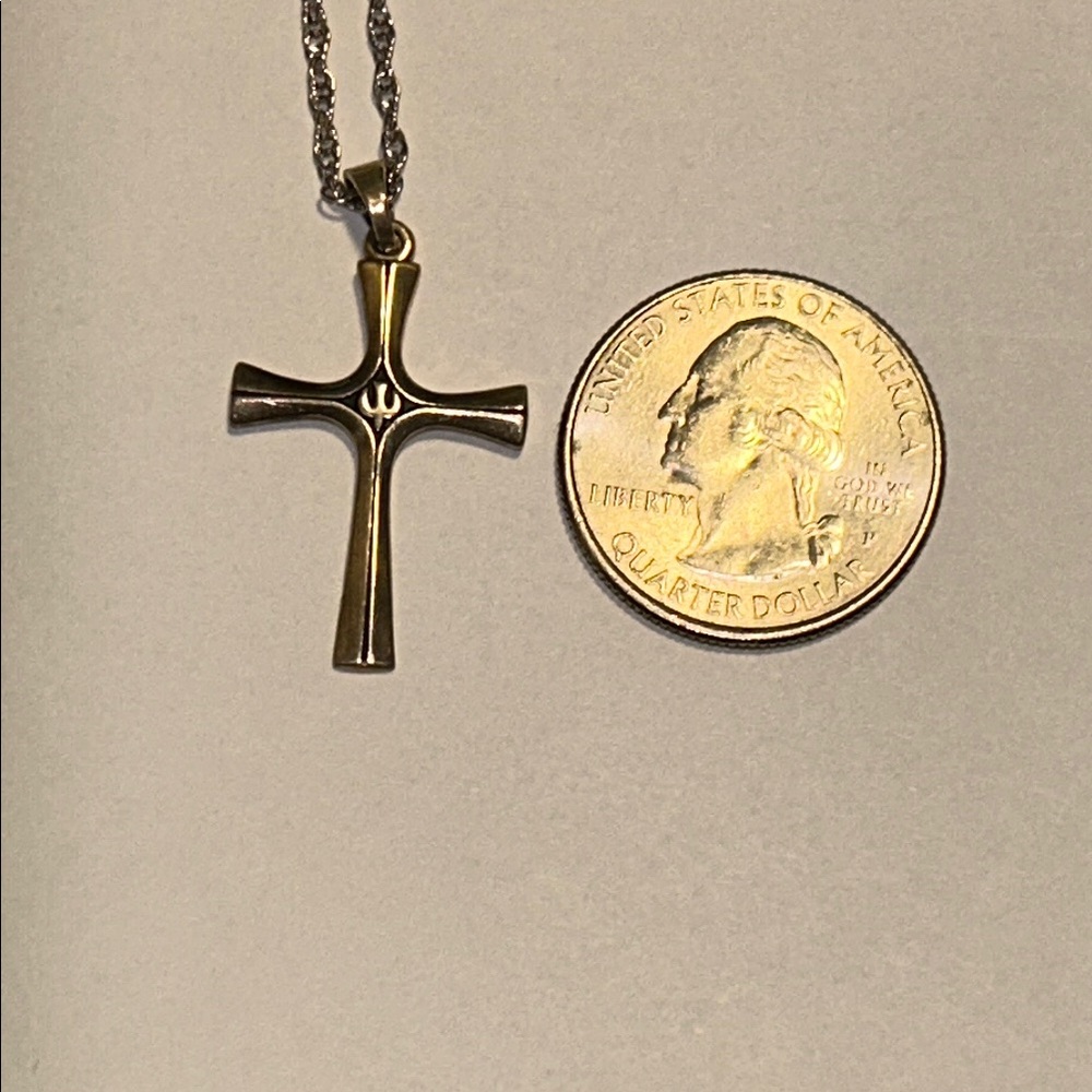 Silver James Avery Retired Serenity Cross necklace